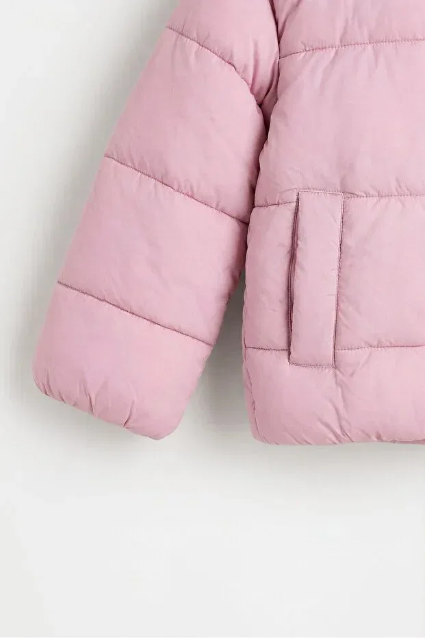 Детское пальто пуховое для девочек с капюшоном Lefties, Pink — фото 3