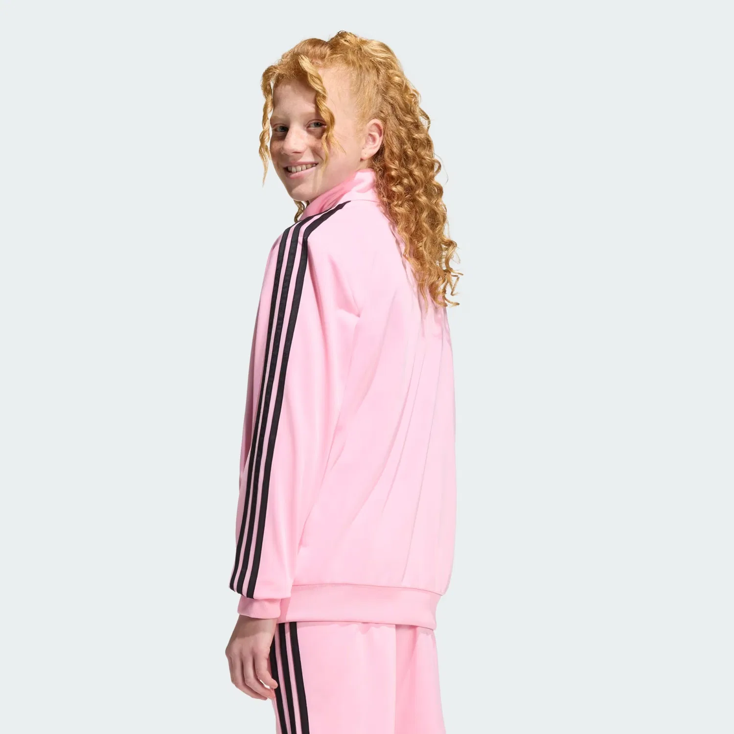 Толстовка на молнии Adidas Originals Firebird розового цвета — фото 3