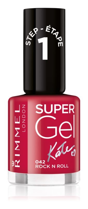 Покрытие ногтей гель-лаком без использования УФ/LED лампы Rimmel Super Gel By Kate, оттенок 042 Rock n Roll 12 мл — фото 2