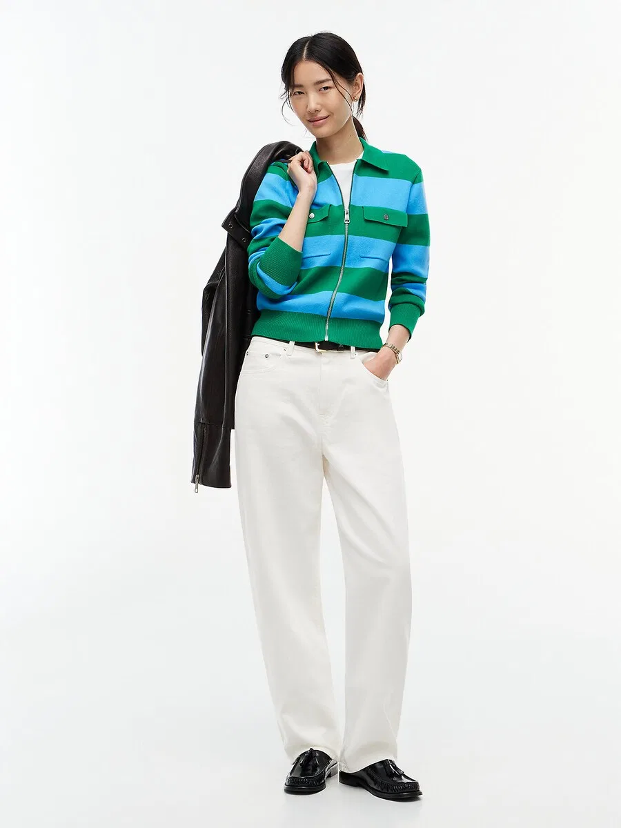 Вязаный кардиган TOMMY HILFIGER зеленого цвета — фото 4