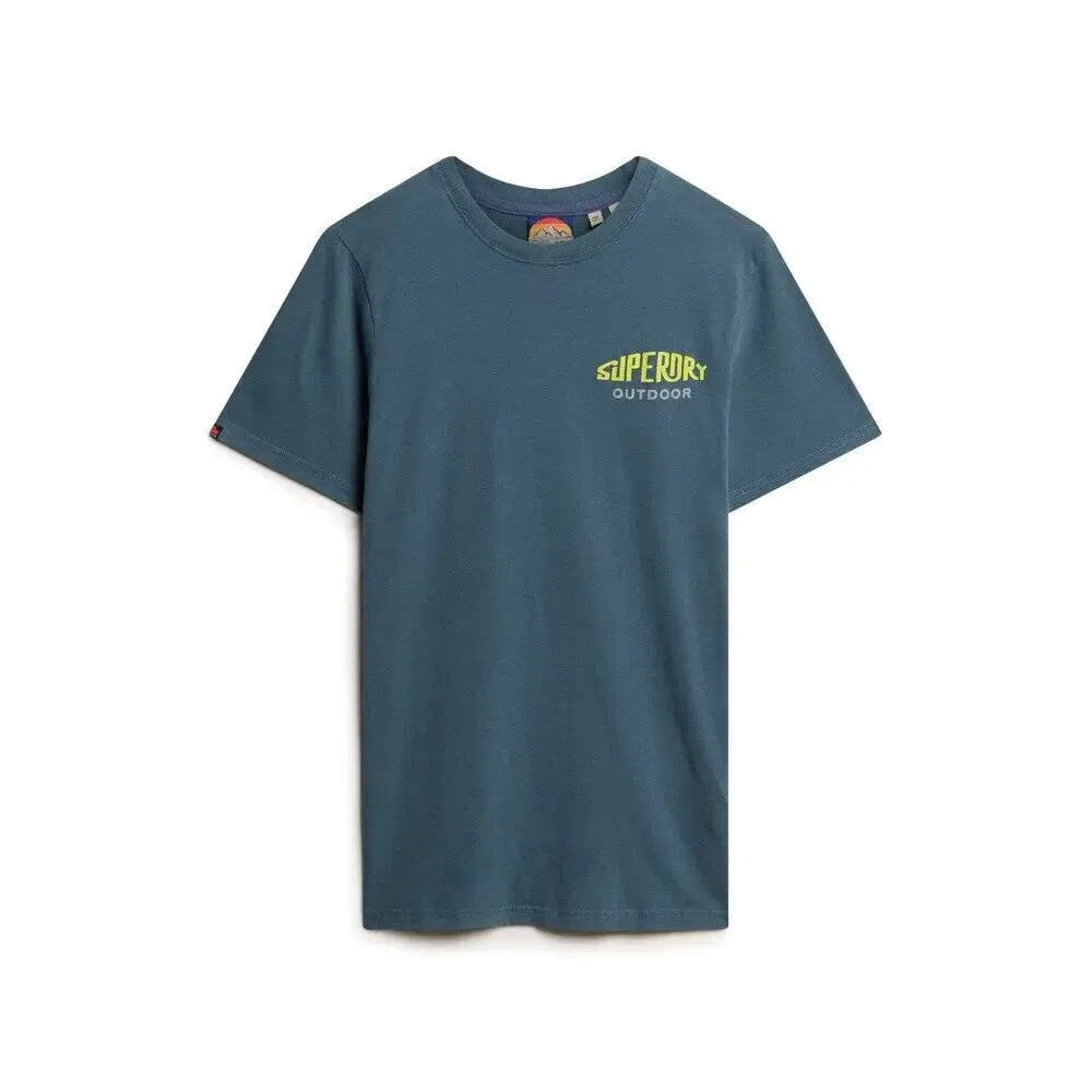 Мужская футболка Mountain Relaxed Superdry, Blau
