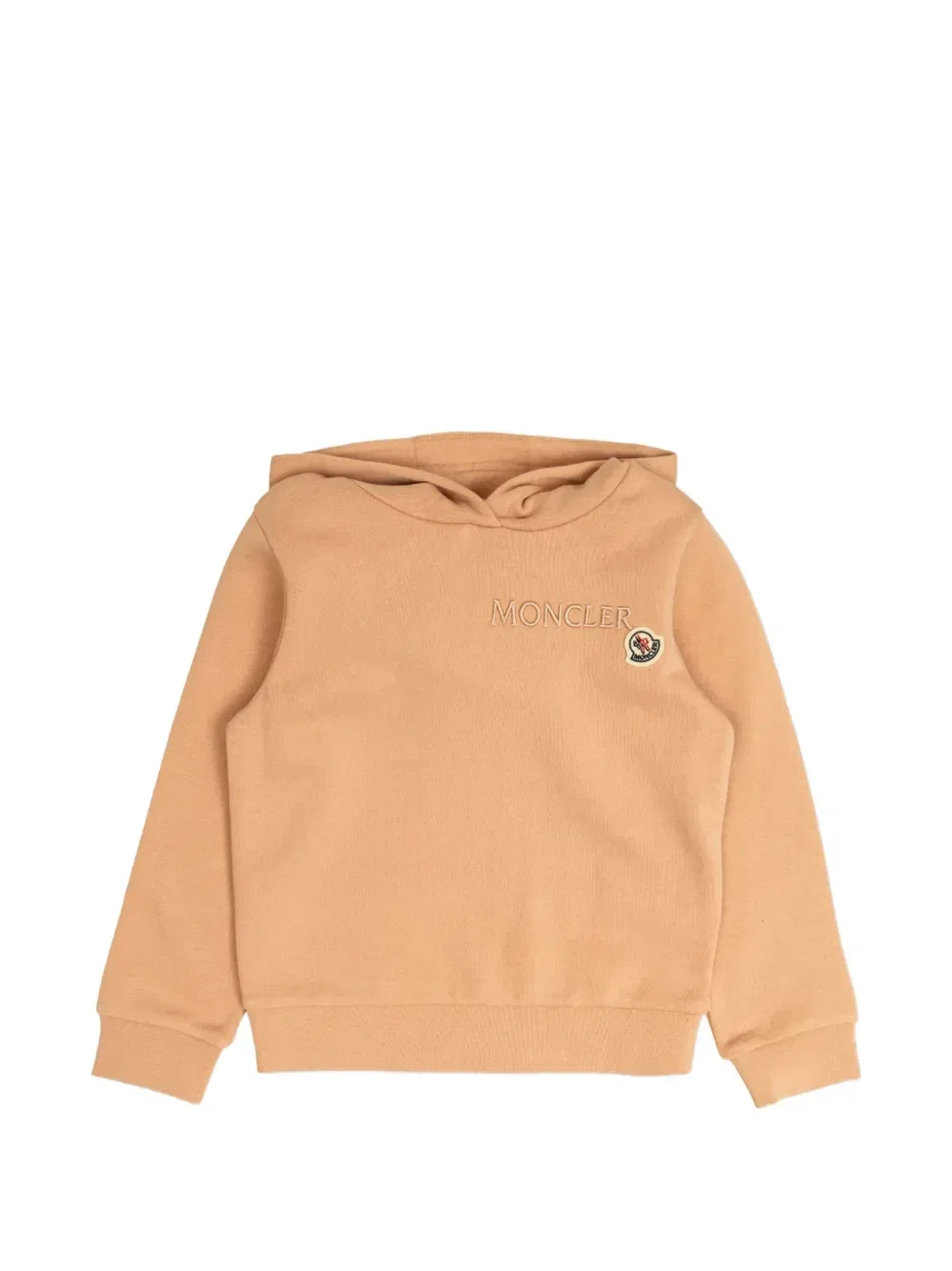 Худи с вышитым логотипом Moncler Enfant, розовый