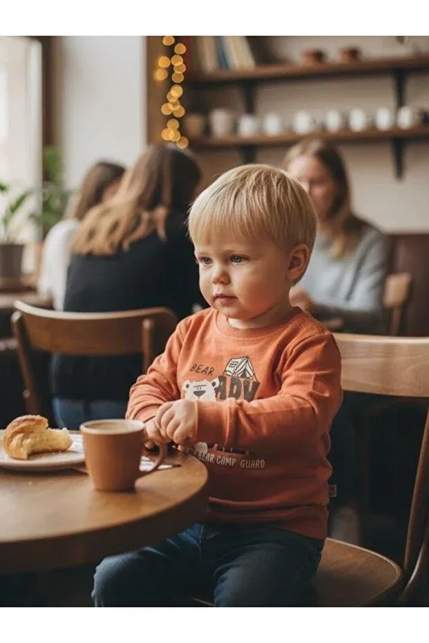 Детская футболка для мальчиков с принтом Teddy Bear Zekids, Brown — фото 2