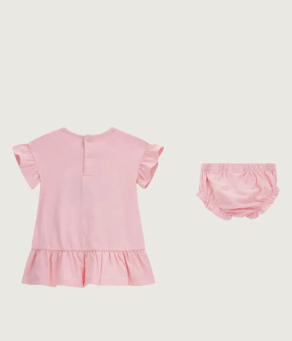 Детское платье для девочек с коротким рукавом Vestito + slip Guess, Rosa — фото 2