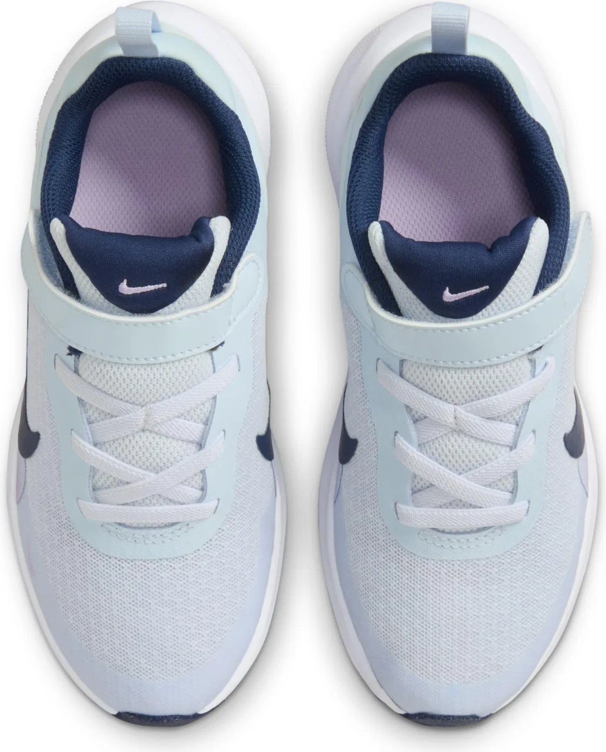 Детские кроссовки с мягкой подошвой NIKE FB7690-004, Football Grey Midnight Navy Lilac Bloom — фото 4