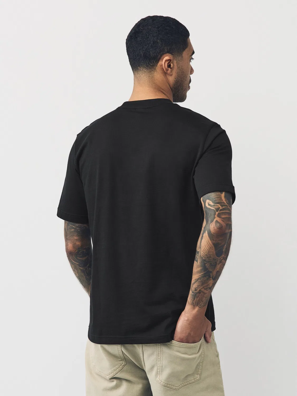 Футболка с опущенными плечами Essentials Linear adidas, черный — фото 3