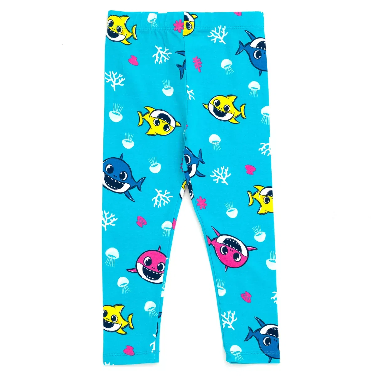 Детский комплект из свитшота и леггинсов с принтом Pinkfong Baby Shark, Turquoise — фото 4