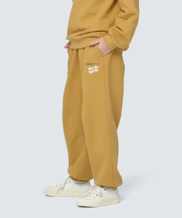 Детские спортивные штаны с графическим принтом, S24FKFFP80 Snowpeak Apparel Kids, горчичный