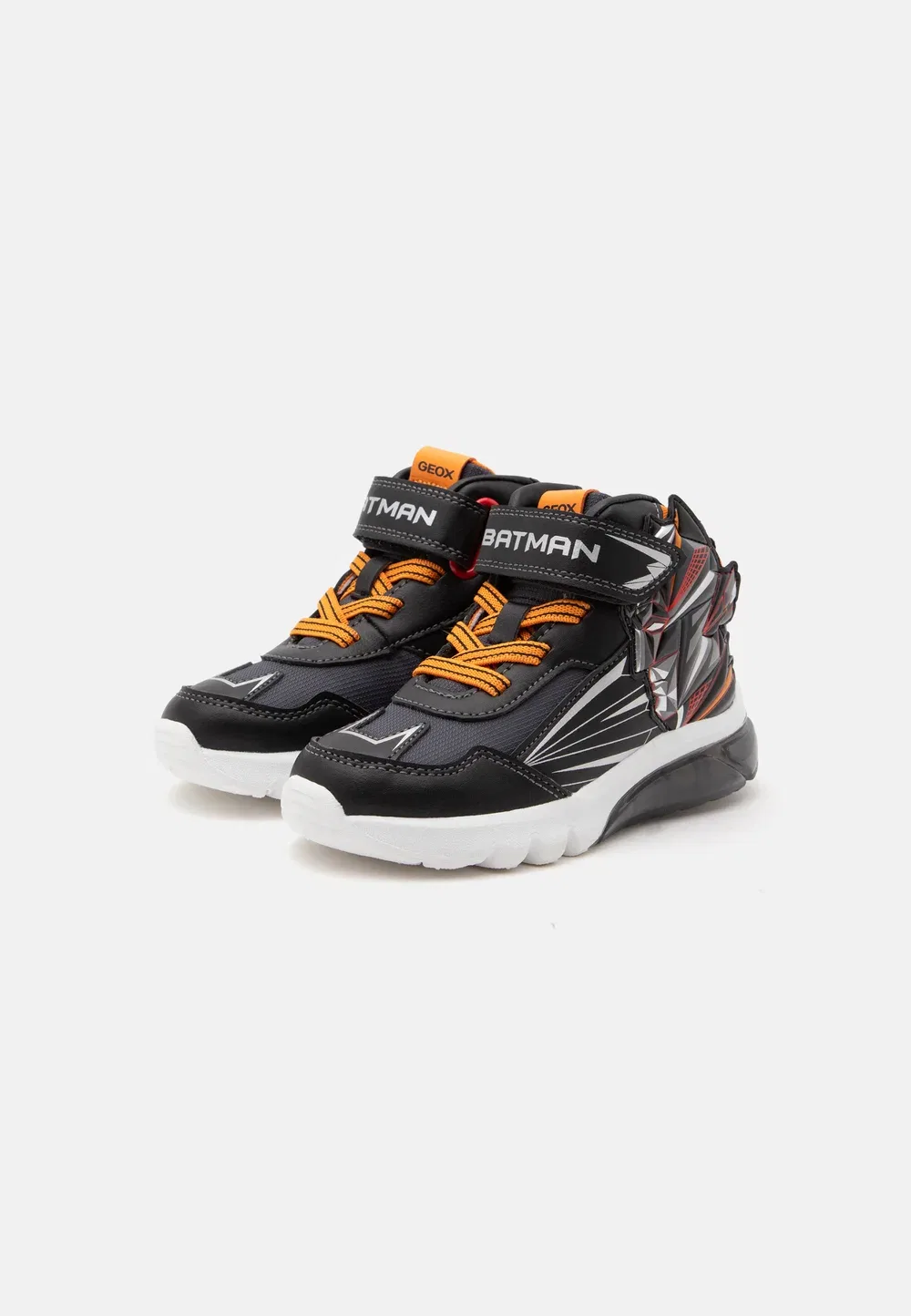 Кроссовки Batman Ciberdron Boy - высокие кроссовки Geox, Black/Light Orange — фото 2