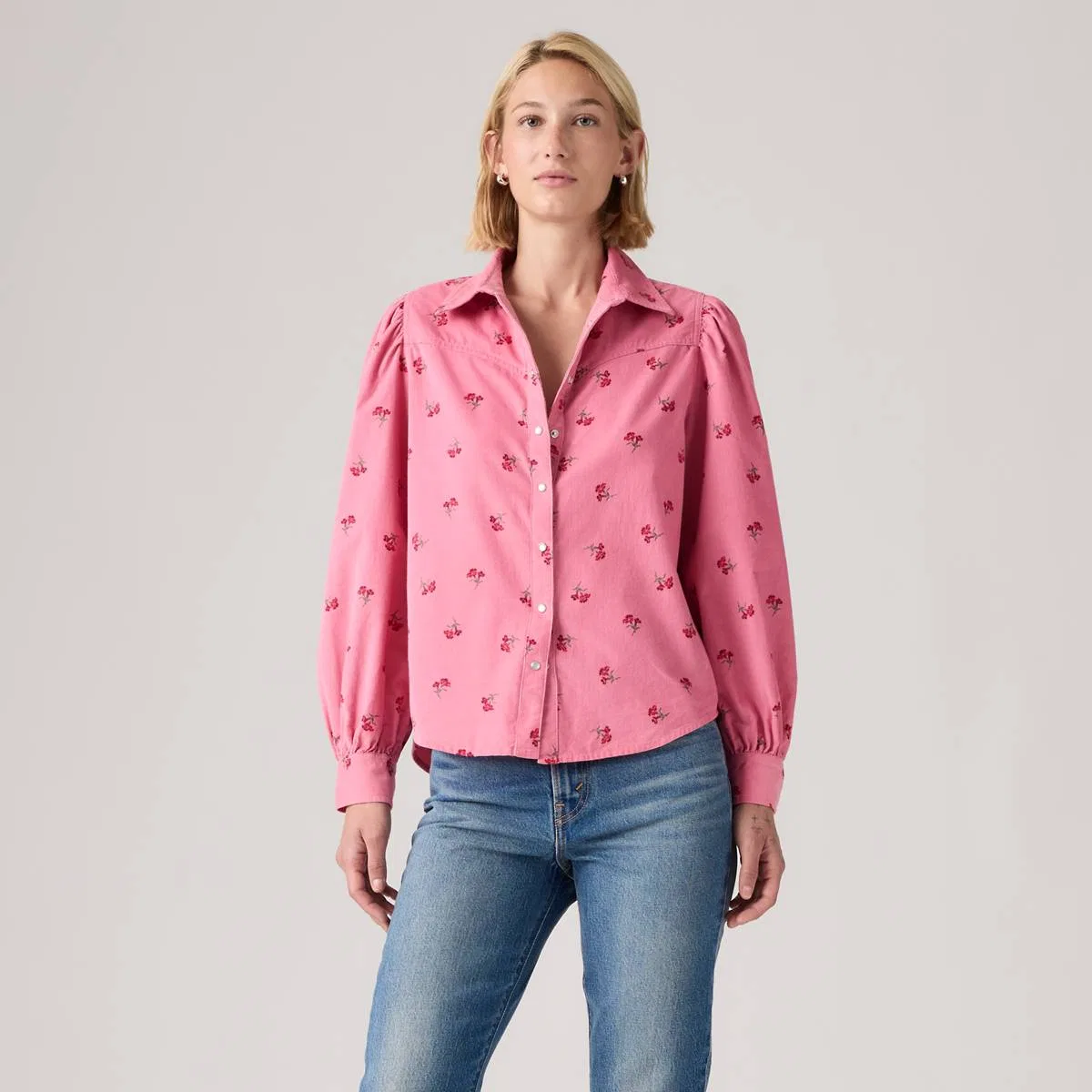 Рубашка в западном стиле Джуна на пуговицах Levi's, Birgita Floral Tameless Rose - Pink — фото 3