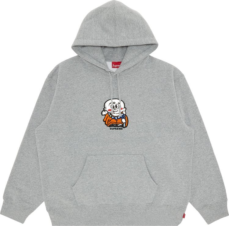

Толстовка Supreme AOI Buddha Hooded Sweatshirt 'Heather Grey', серый