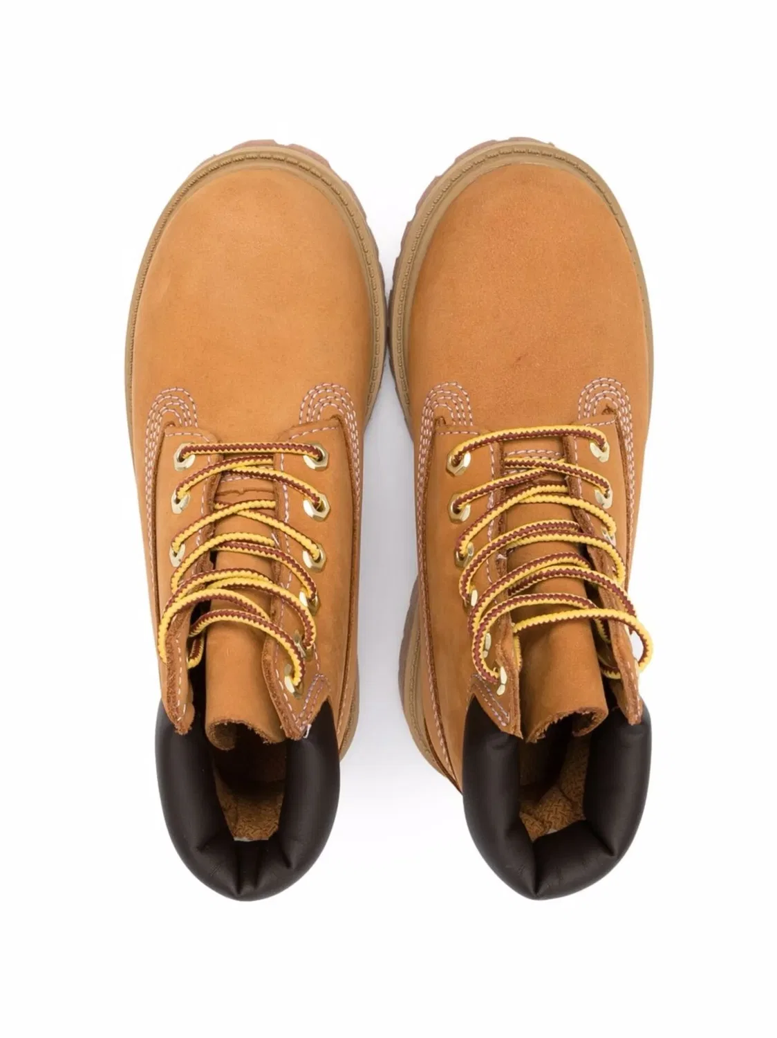 Ботинки на шнуровке из нубука Timberland, коричневый — фото 2
