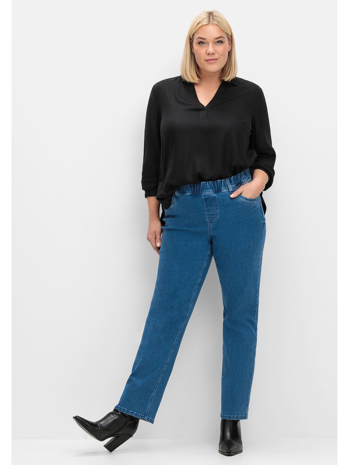 

Джинсы sheego Gerade, цвет blue Denim