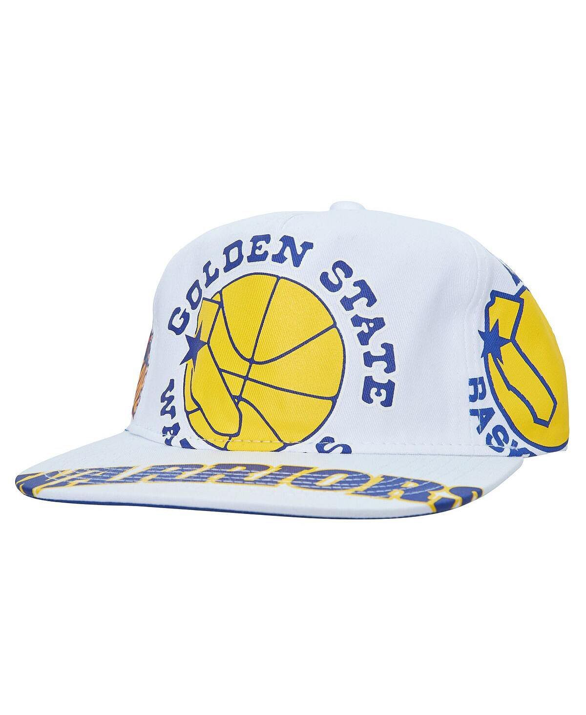 

Мужская белая кепка Golden State Warriors Hardwood Classics In Your Face Deadstock Snapback Mitchell & Ness