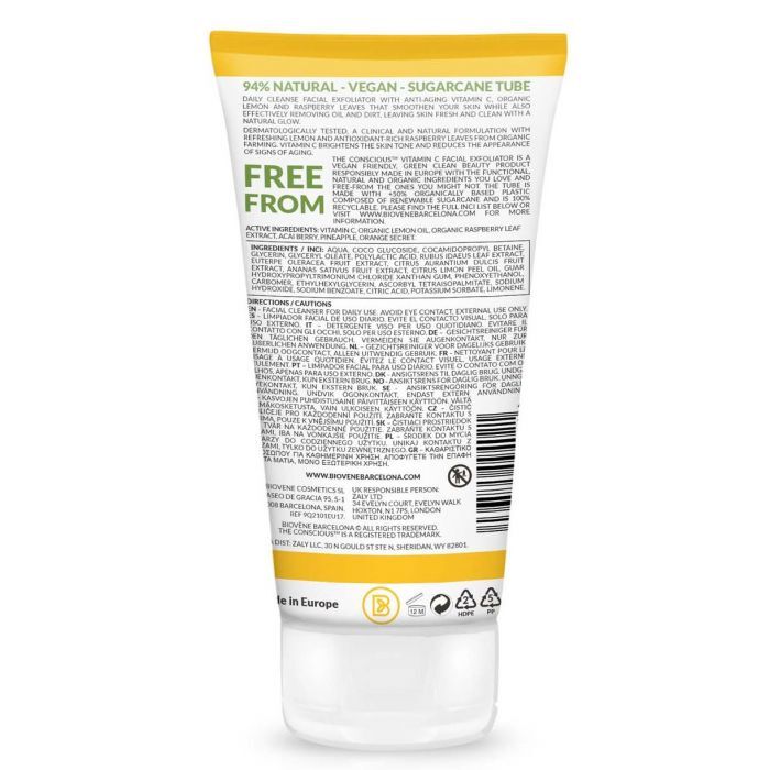 

Скраб для лица Exfoliante Facial Antiarrugas con Vitamina C The Conscious, 150 ml