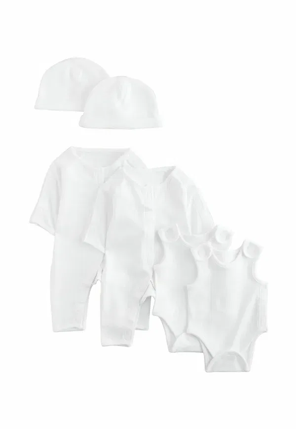 Комплект из 6 предметов 100% хлопок premature beanie Next, white, белый