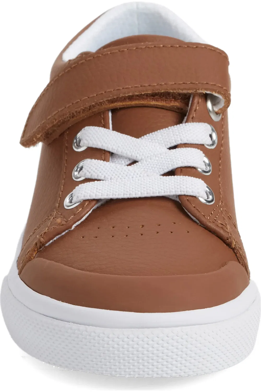 Детские кроссовки на липучке с супинатором Reese Footmates, Brown Leather — фото 4