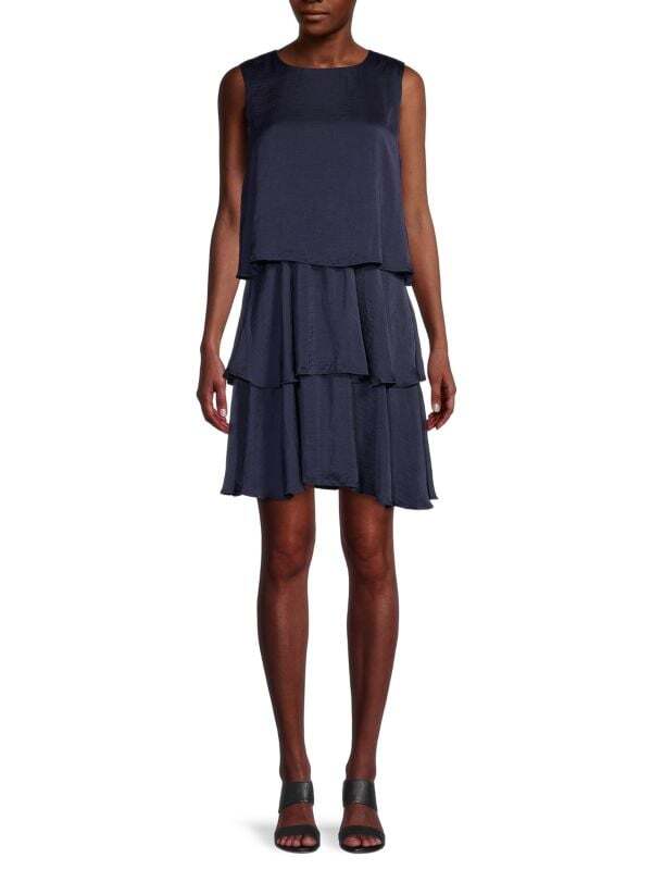 

Однотонное многоуровневое платье Sam Edelman Navy