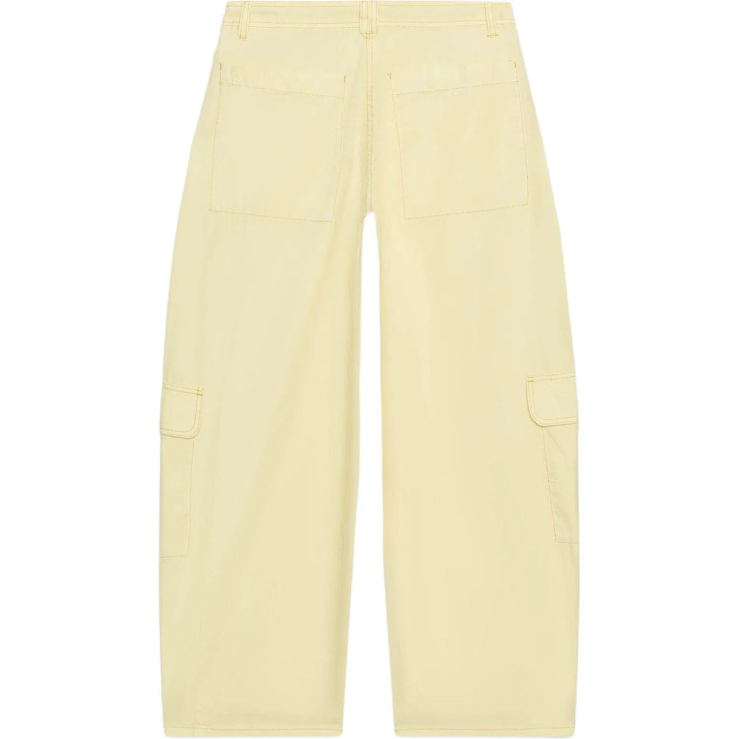 Женские брюки карго свободного кроя с широкими штанинами, Yellow, ZARA — фото 4