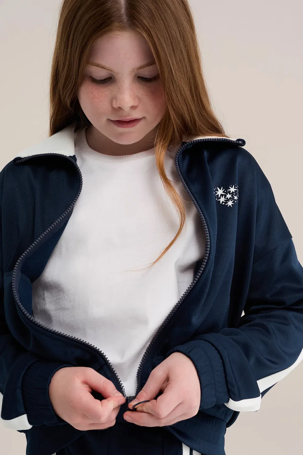 Толстовка на молнии We Fashion, Dark Blue — фото 4