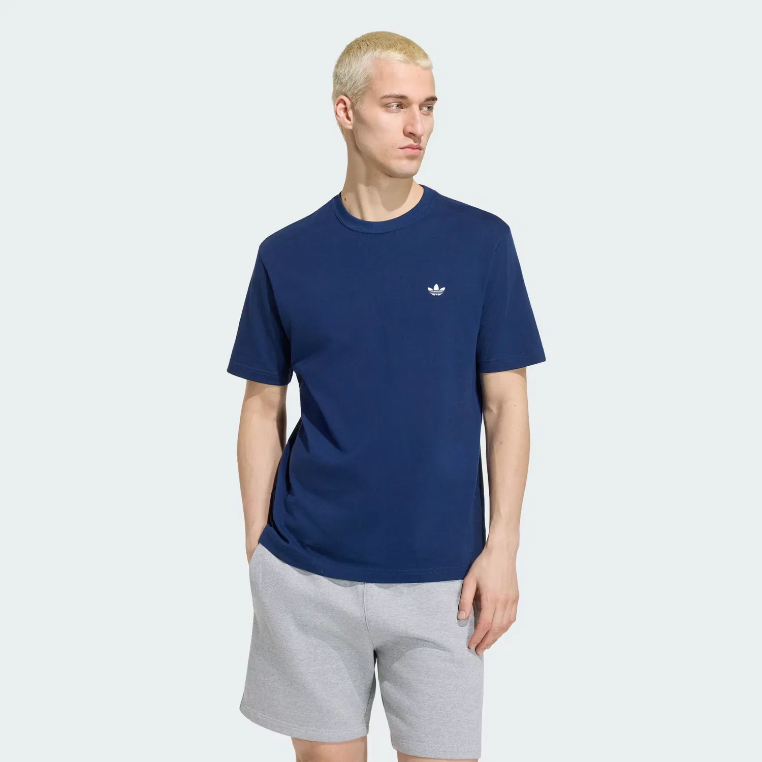 Мужская футболка с круглым вырезом Trefoil Essentials Adidas Originals, Night Indigo