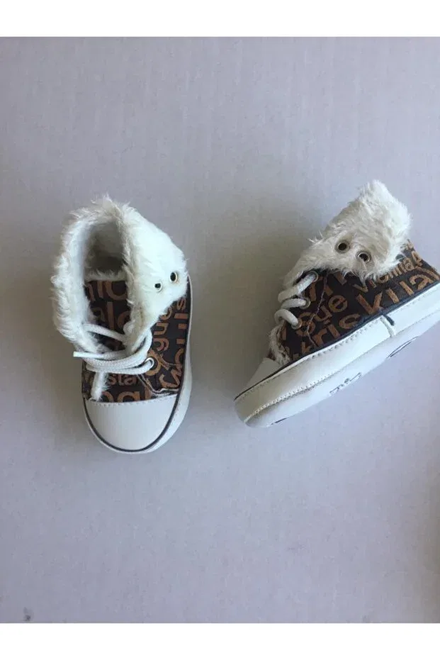 Детские пинетки-тапочки для мальчиков с узором Baby Pattini, Brown — фото 2