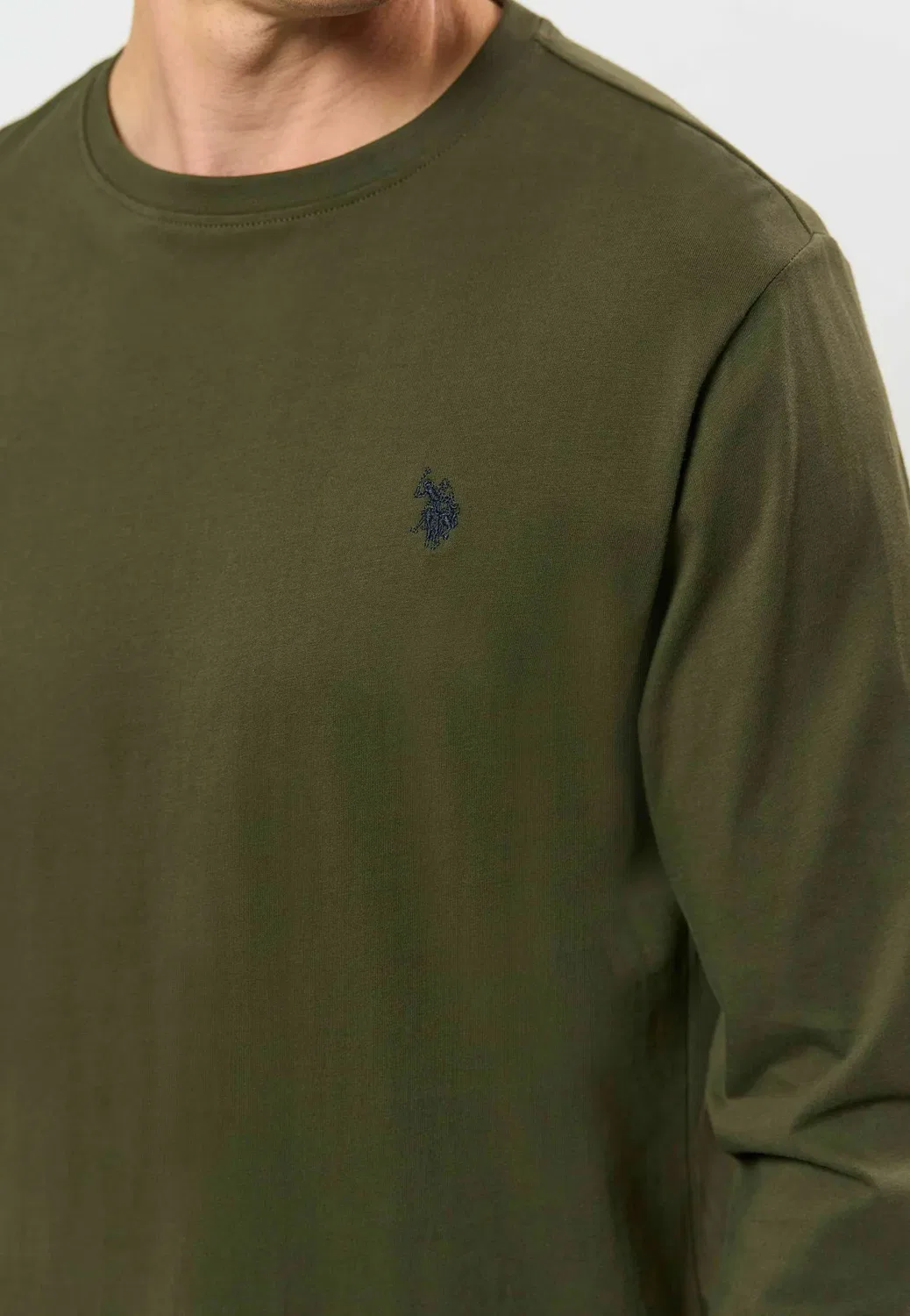 Футболка Uspa ls brolin мужская - с длинными рукавами U.S. Polo Assn., Forest Night — фото 4