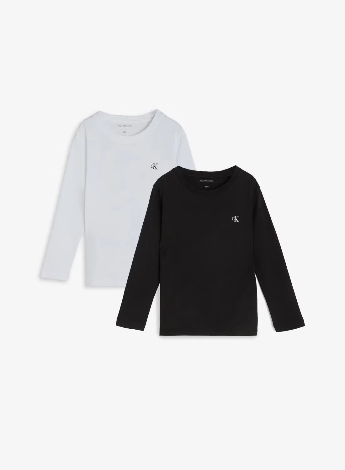 Комплект футболок с длинным рукавом 2 шт Calvin Klein Jeans, бежевый — фото 4