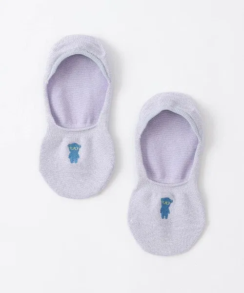 Женские носки-следы с принтом Manga Bear EMPORIO ARMANI, Light Blue
