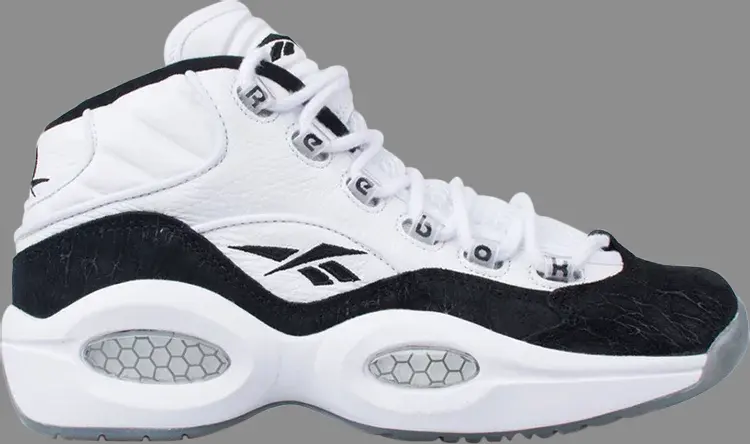 

Кроссовки question mid 'white black' Reebok, белый