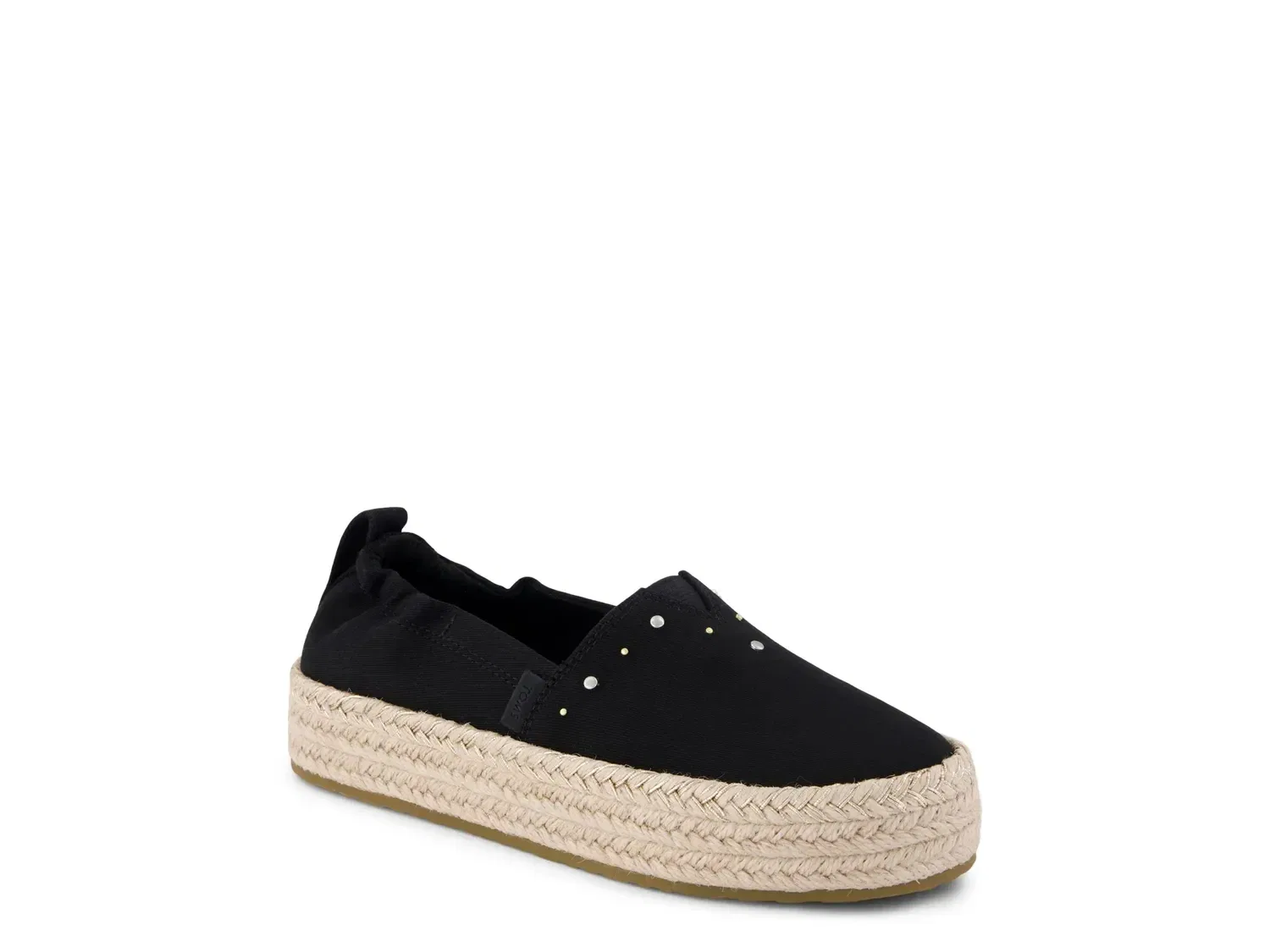 Слипоны на платформе Valencia, TOMS, черный