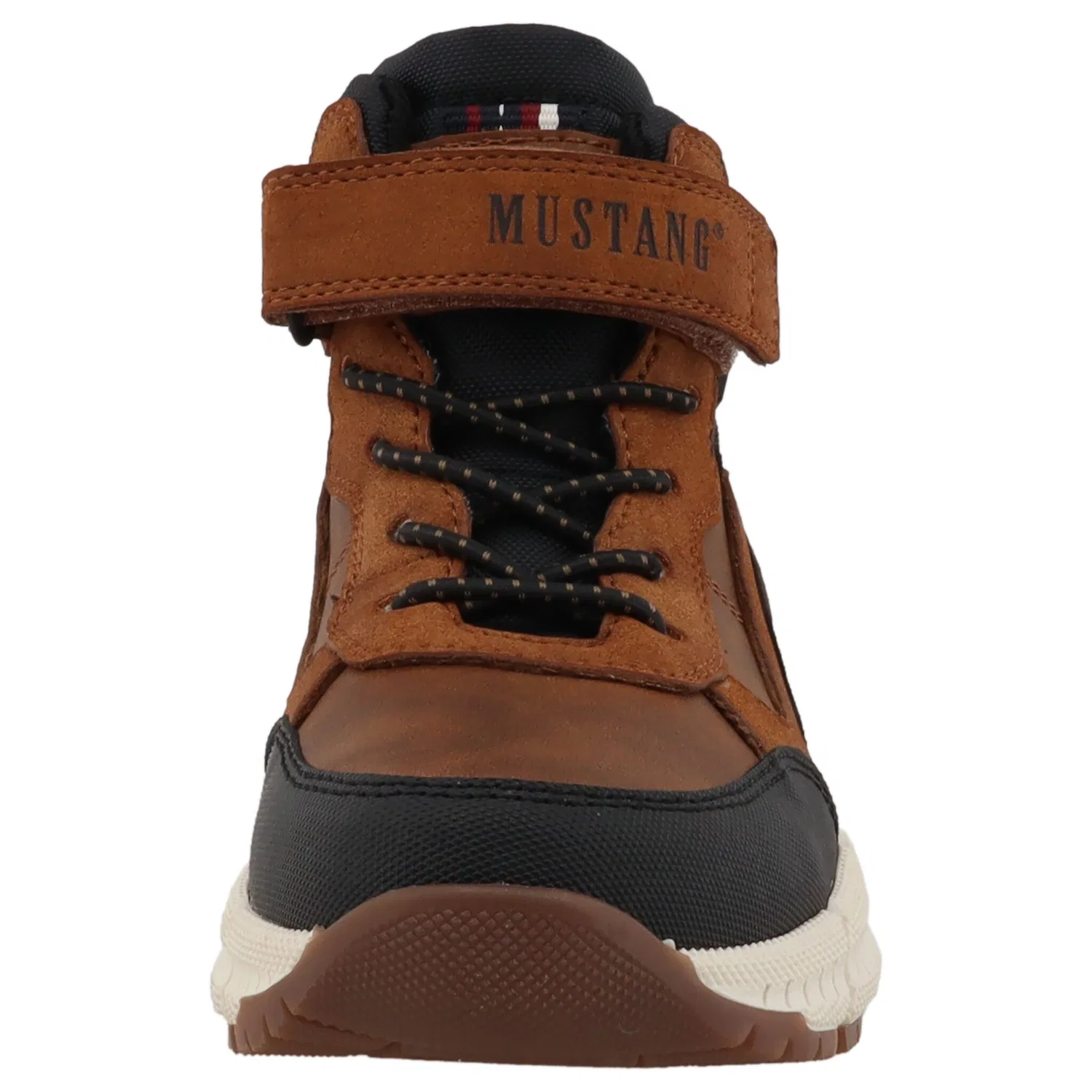 Детские высокие кроссовки-ботинки с мембраной Mustang Shoes, Brown/Black — фото 4