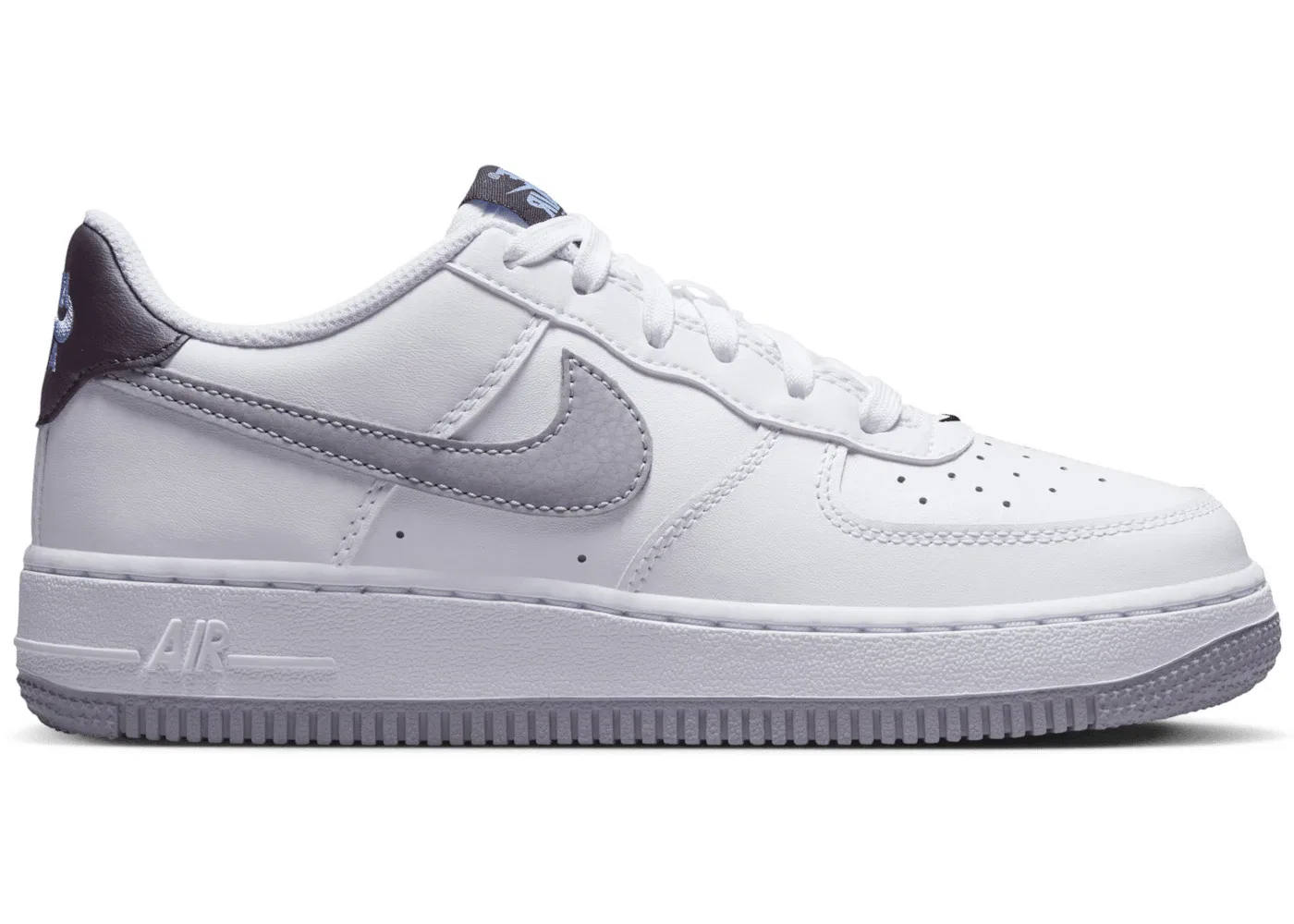 Детские кроссовки Lifestyle Nike Air Force 1 Low, White/Burgundy Ash/Royal Pulse/Cement Grey