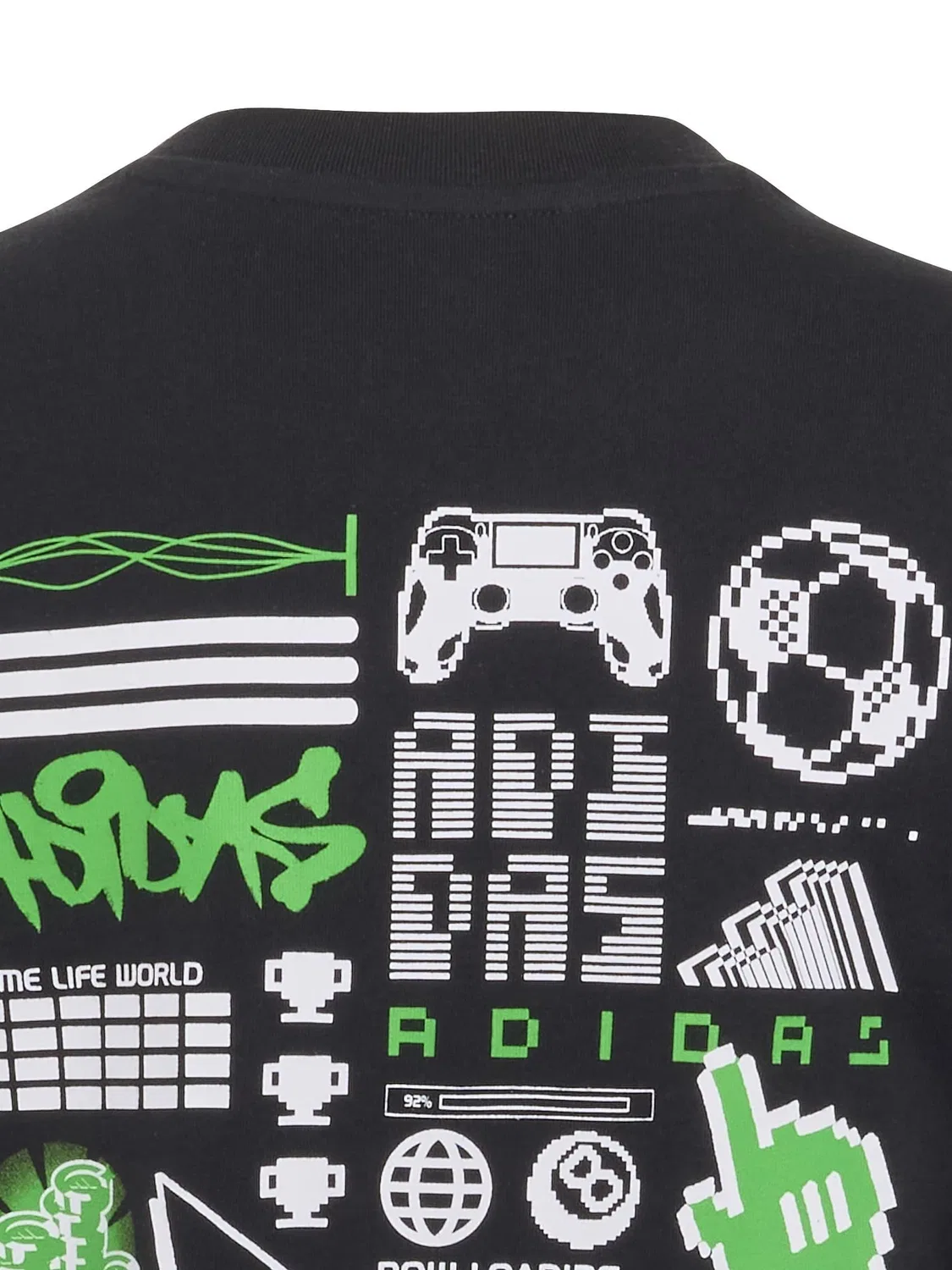 Футболка с игровым принтом adidas, черный — фото 2