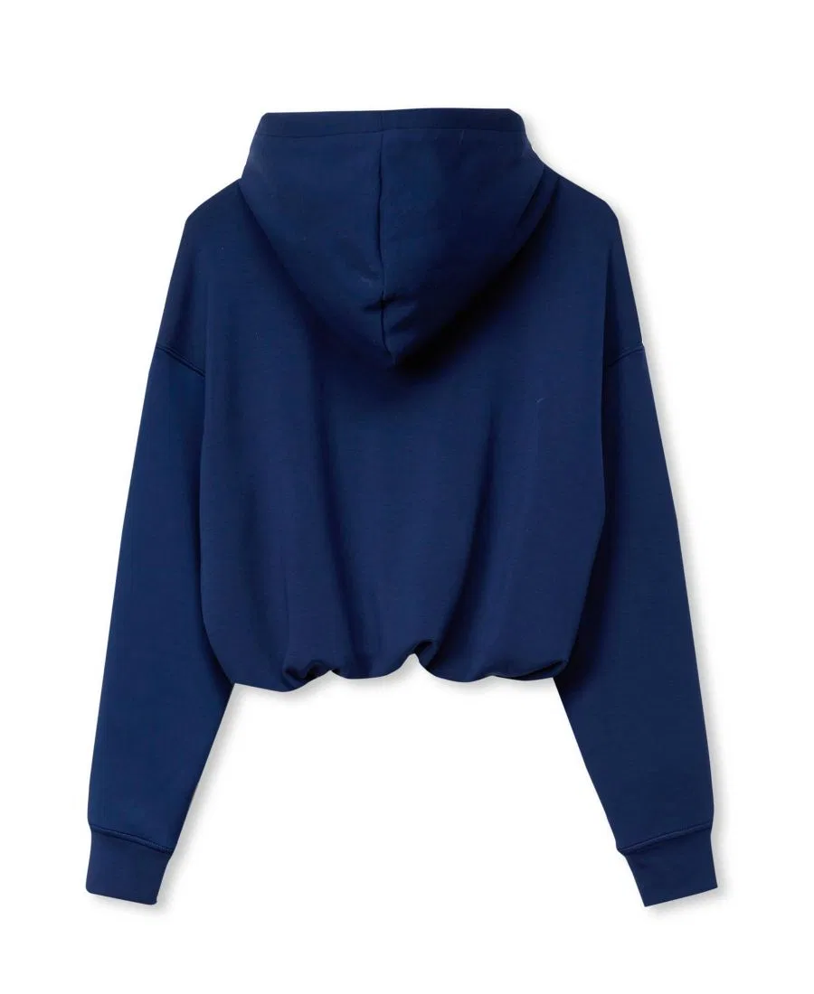 Худи с пузырчатым низом и длинным рукавом, модель Bubble Active Lands' End, Dance Mode Navy — фото 2