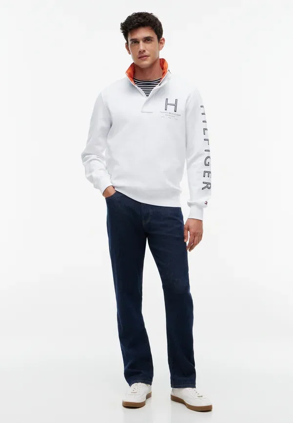 Худи с капюшоном на молнии из хлопка и полиамида Sail mix media Tommy Hilfiger, White, белый — фото 2