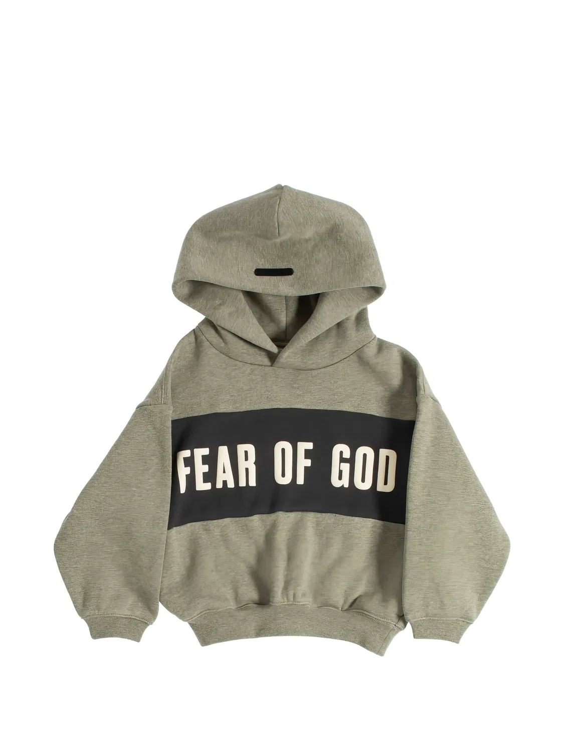 Укороченное худи со вставками Fear Of God Essentials Kids, серый
