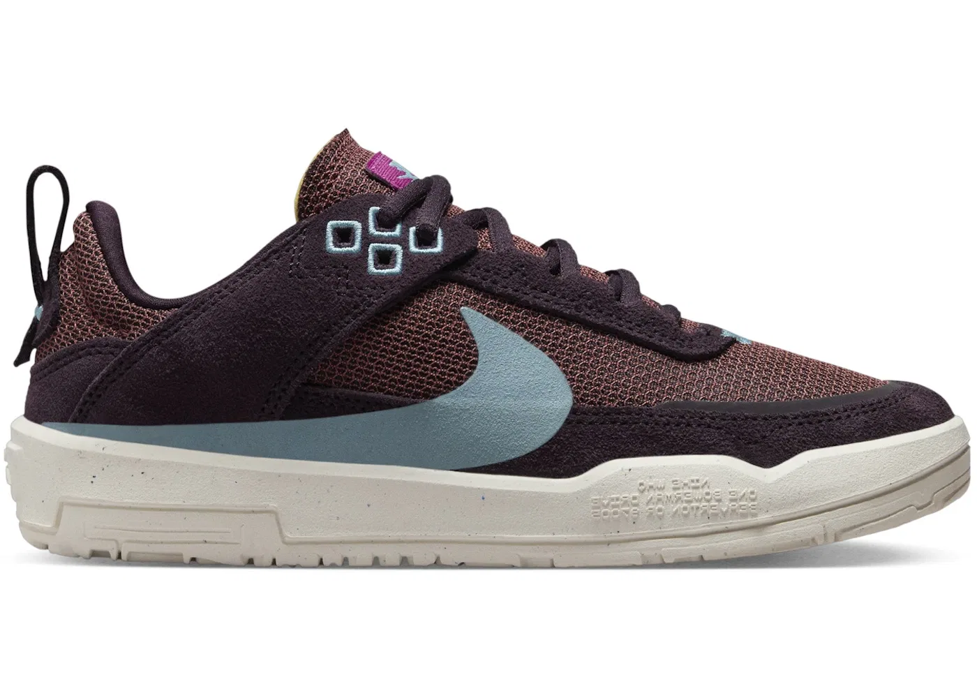 Детские кроссовки для мальчиков с принтом Nike SB Day One Nike, Burgundy Ash/Dark Pony/Sail/Denim Turquoise