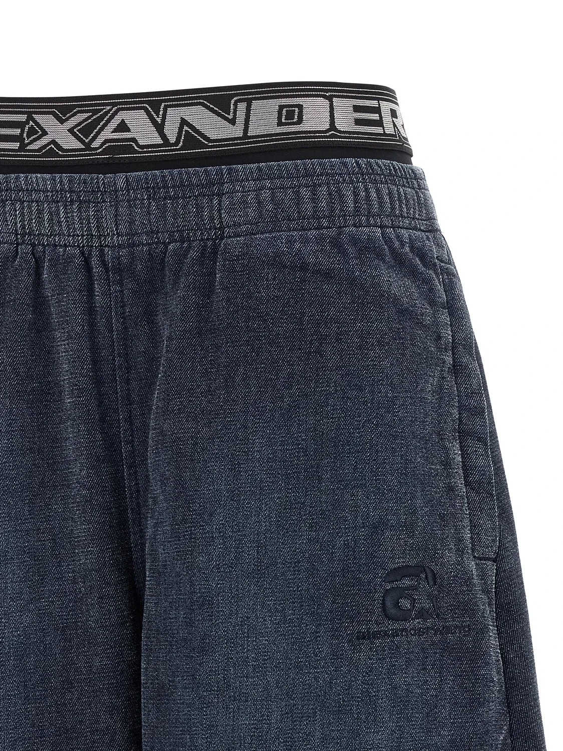 Джинсовые брюки с эластичным поясом Alexander Wang, черный — фото 3