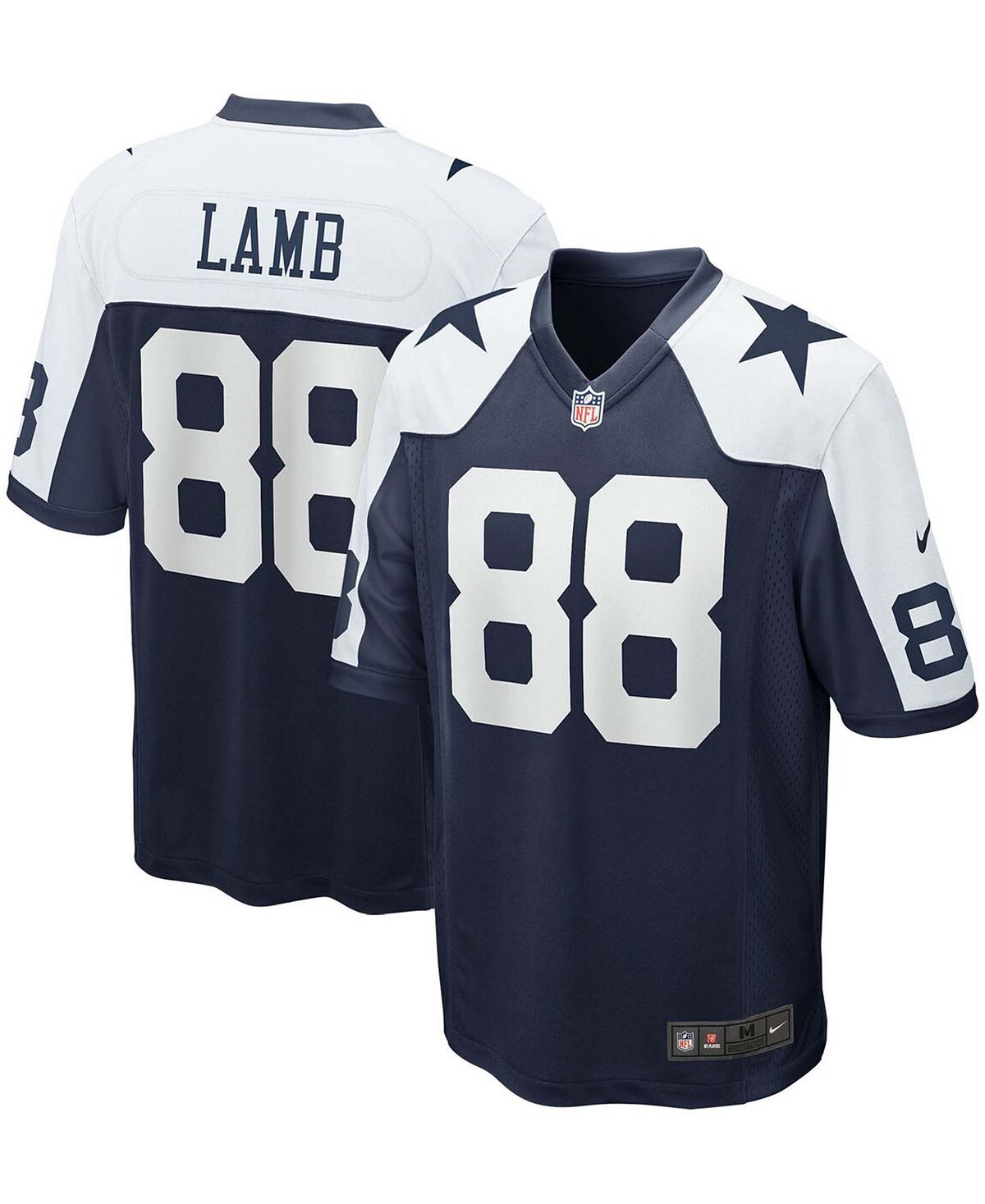 

Мужская футболка ceedee lamb navy dallas cowboys alternate game team Nike, синий