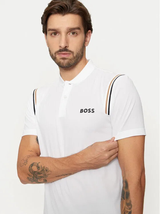 Футболка slim fit Pariq Boss, белый — фото 4