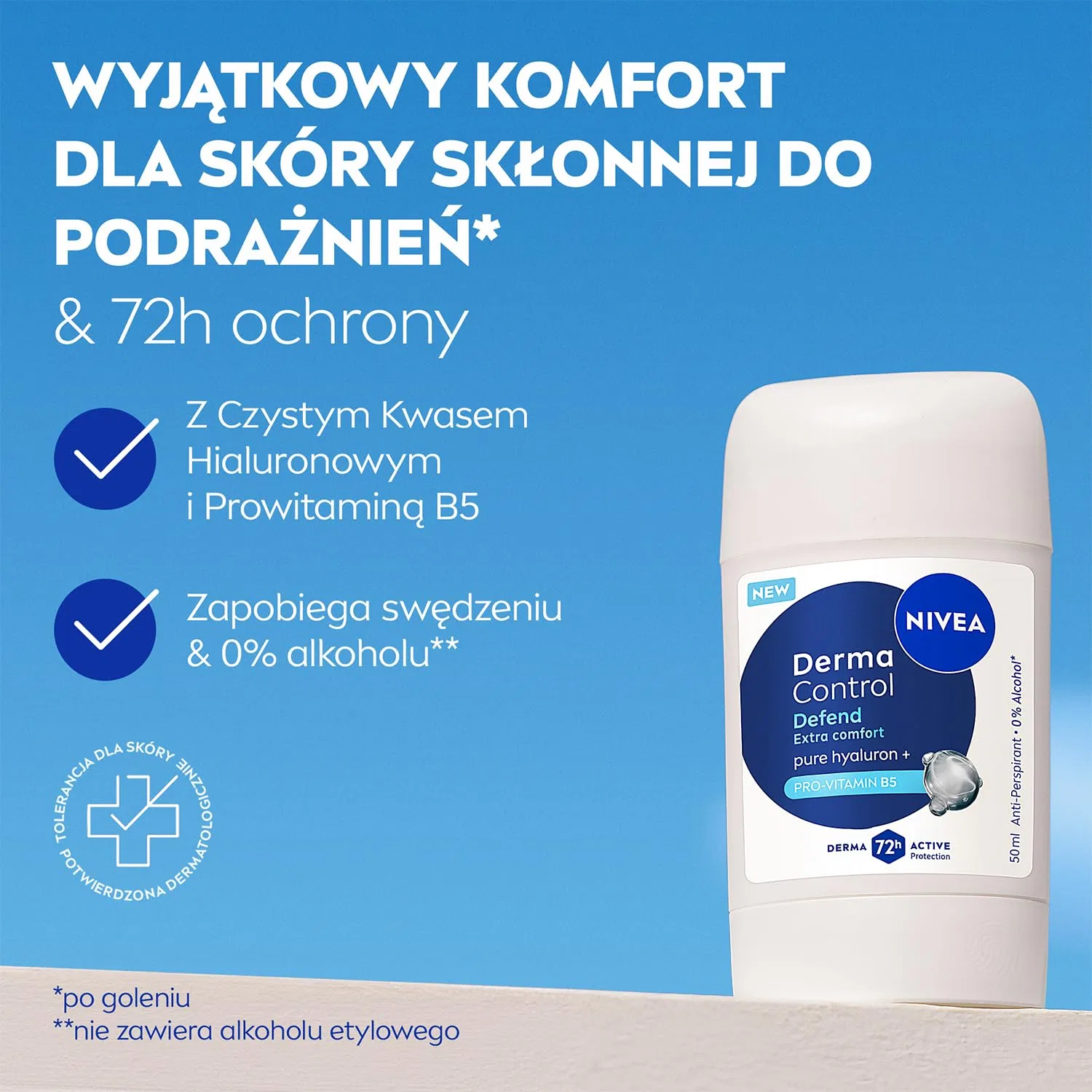 Антиперспирант-стик с гиалуроновой кислотой и провитамином B5 NIVEA, 50 мл — фото 2