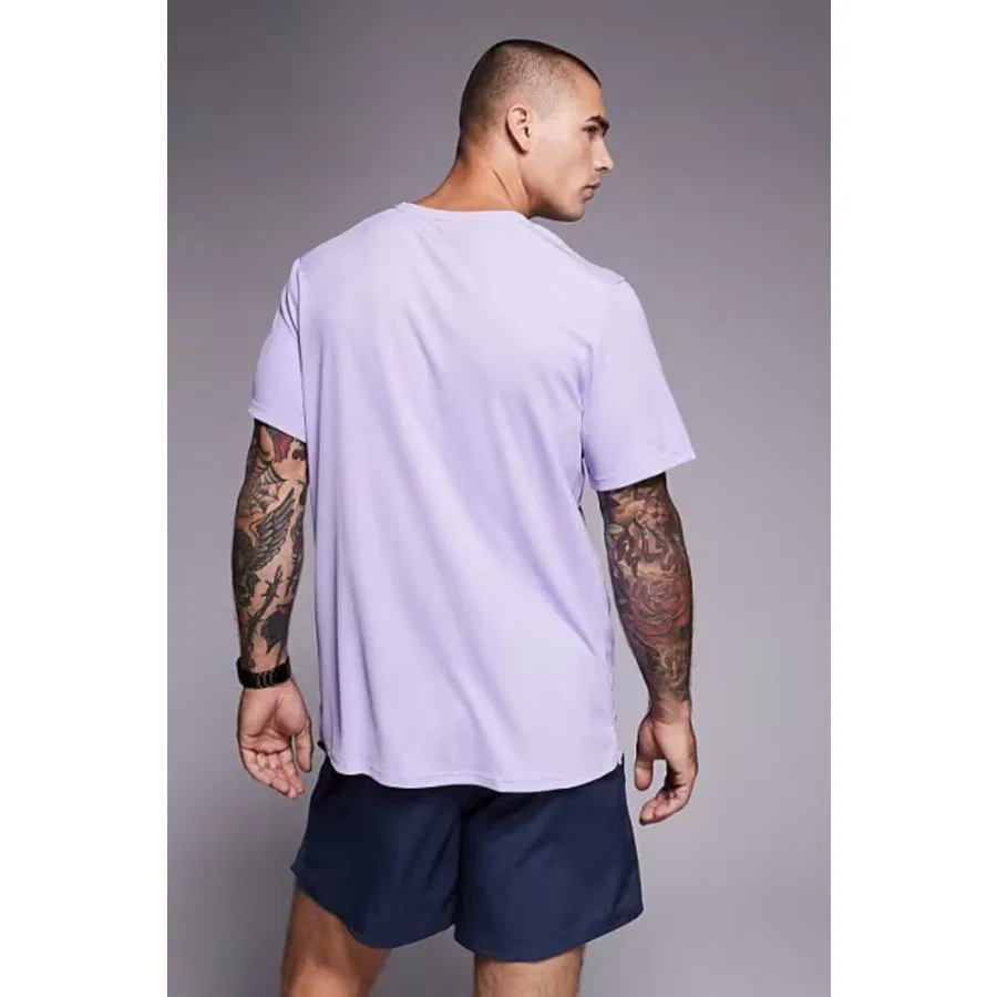 Футболка спортивная с коротким рукавом Dri-Fit Run Energy Miler Ss Nike, Сиреневый — фото 3