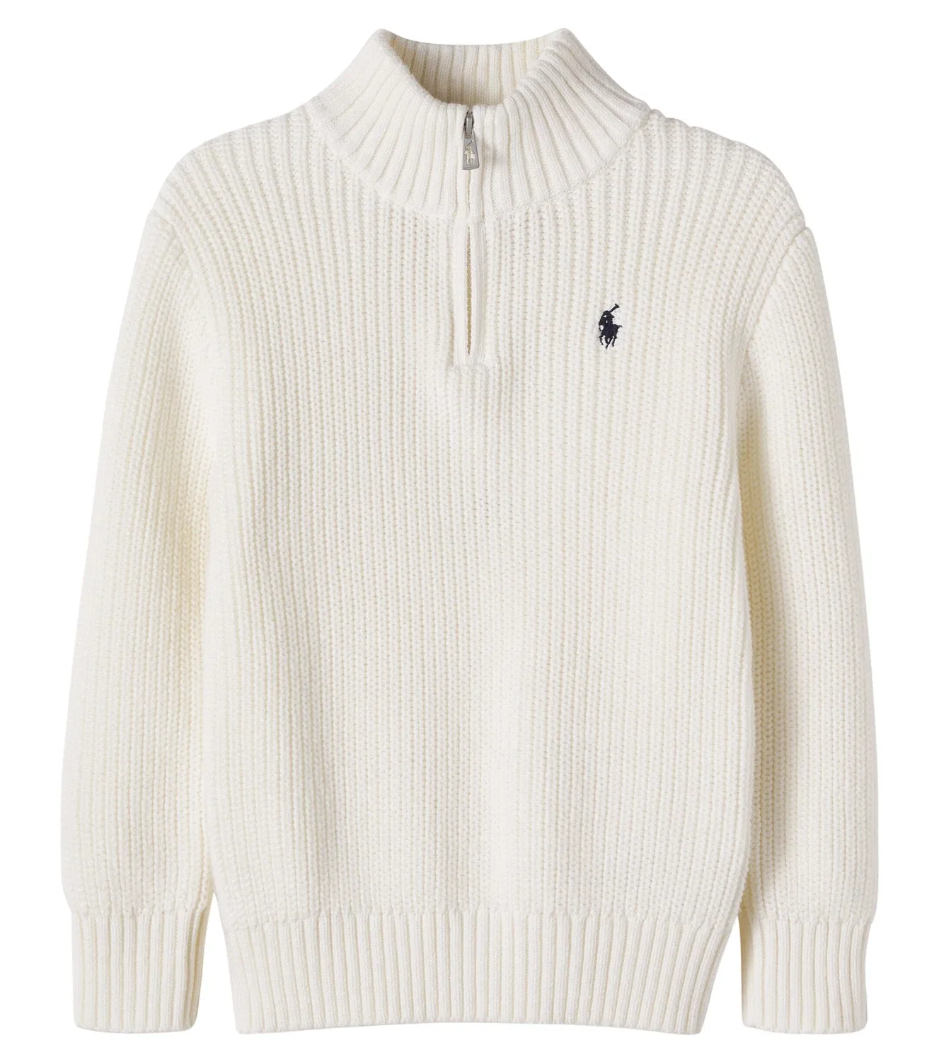 Свитшот хлопковый с логотипом Polo Ralph Lauren Kids, белый