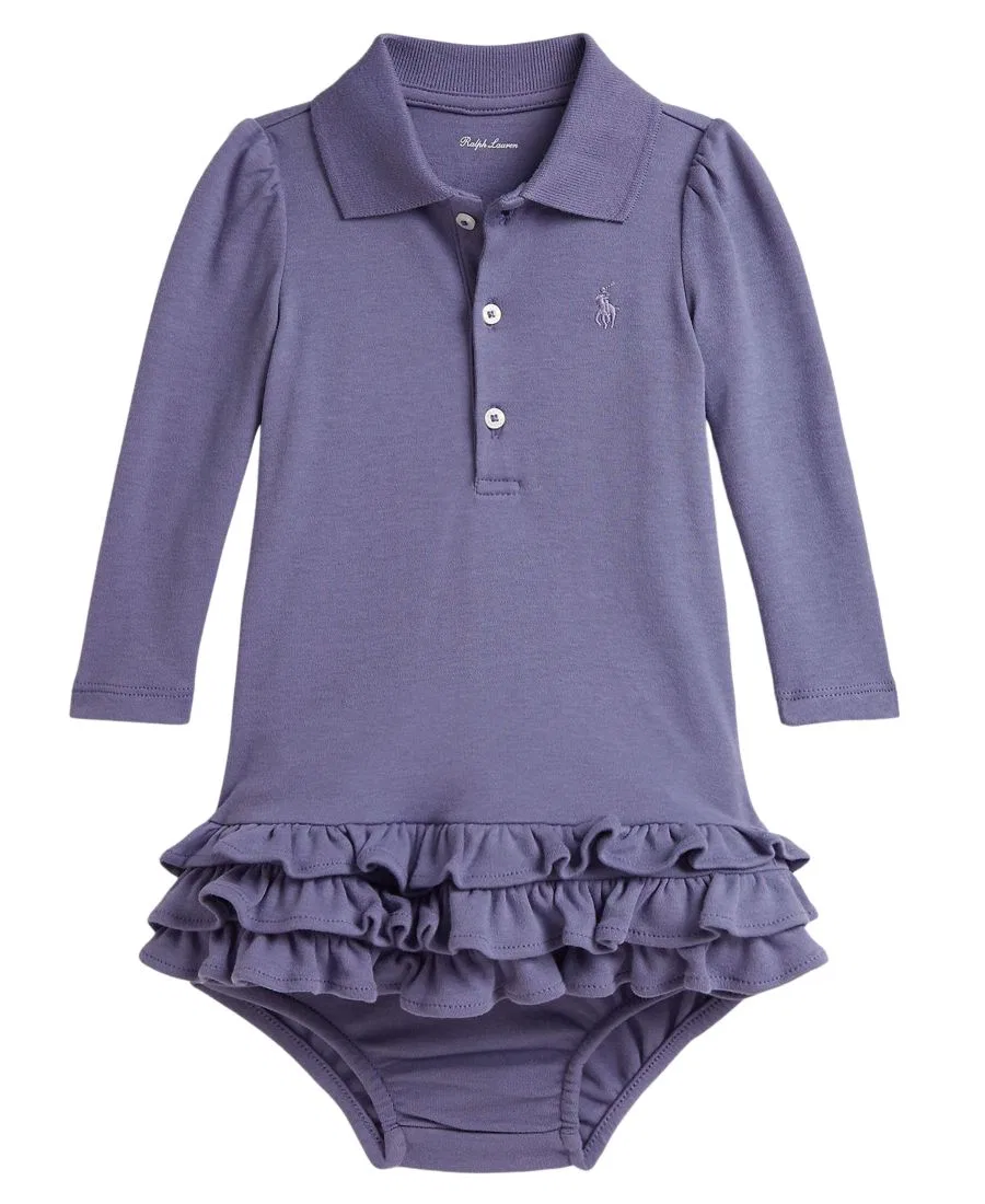 Комплект платьев-поло с длинным рукавом и шортиков Polo Ralph Lauren, Summer Purple