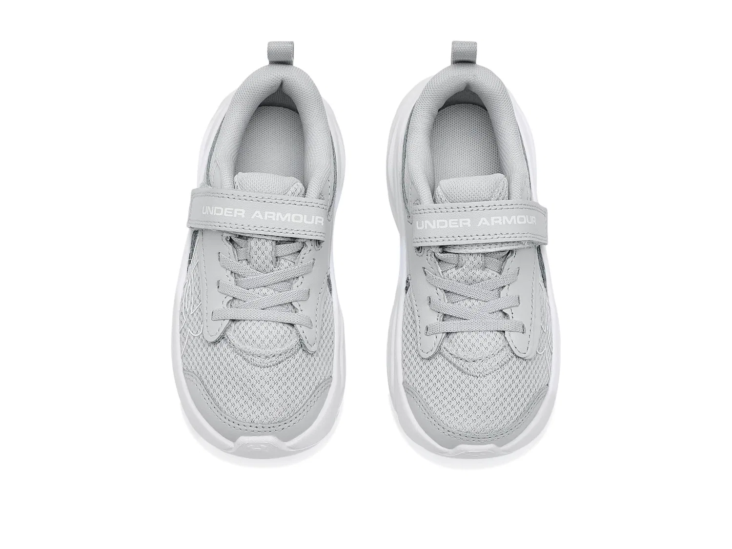 Детские кроссовки Pre School Surge 5 с альтернативной застежкой (для малышей) Under Armour Kids, Halo Gray/Halo Gray/White — фото 3