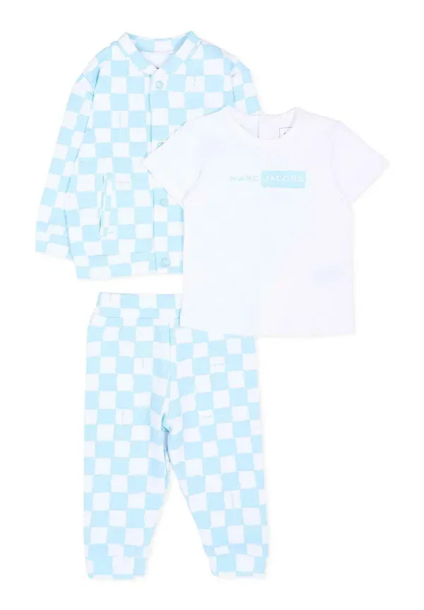 Полный комплект - толстовка на молнии Marc Jacobs Kids, светло-голубой