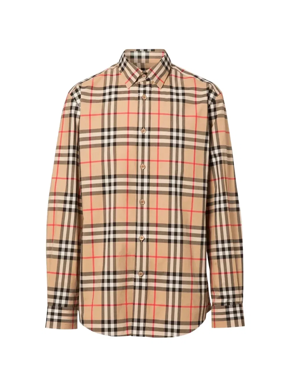 Клетчатая рубашка с длинными рукавами Burberry, бежевый