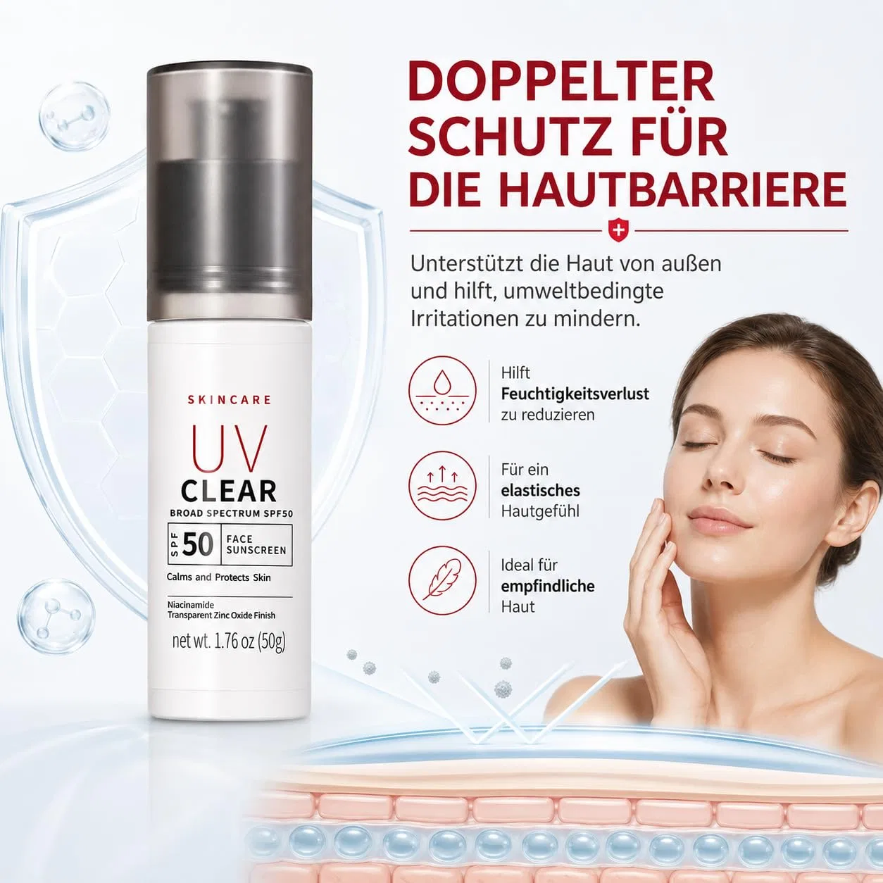Минеральный солнцезащитный крем SPF 50, Altherona, 50 г — фото 4