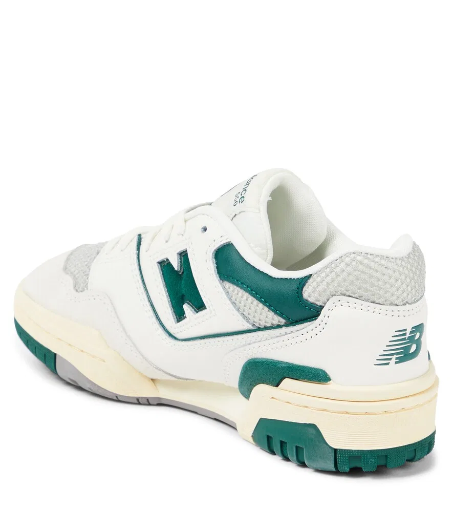 Кожаные кроссовки New Balance Kids, зеленый — фото 3